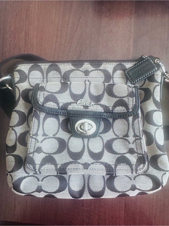 Coach Handbags - Rare Vintage Coach Monogram Canvas Crossbody Bag in Brown and Cream